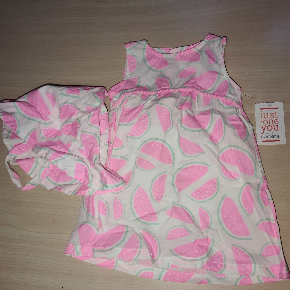 Baby girl Carter's watermelon dress 6m